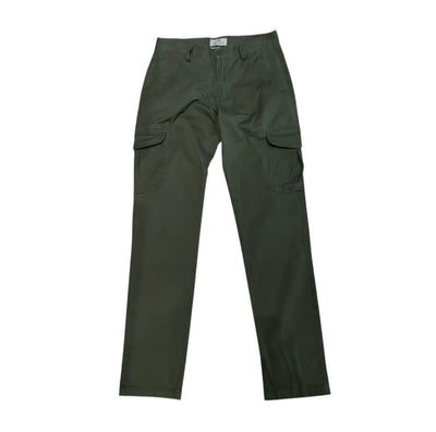 Green organic cotton cargo pants