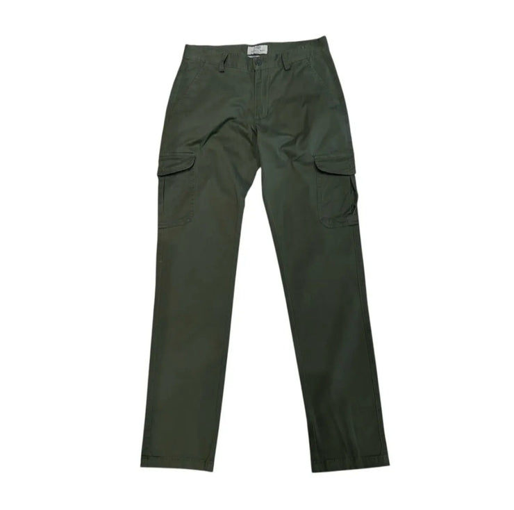 Green organic cotton cargo pants