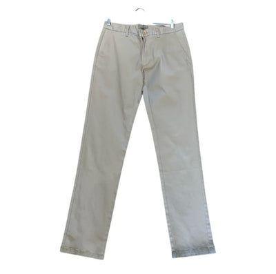 Beige straight-cut organic cotton pants