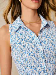 Straight aquamarine shirt dress