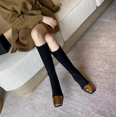Golden sock boots