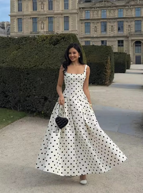 Long dot empire type dress