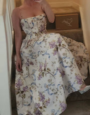 Lady Catherine High Waist Pleated Long Dress