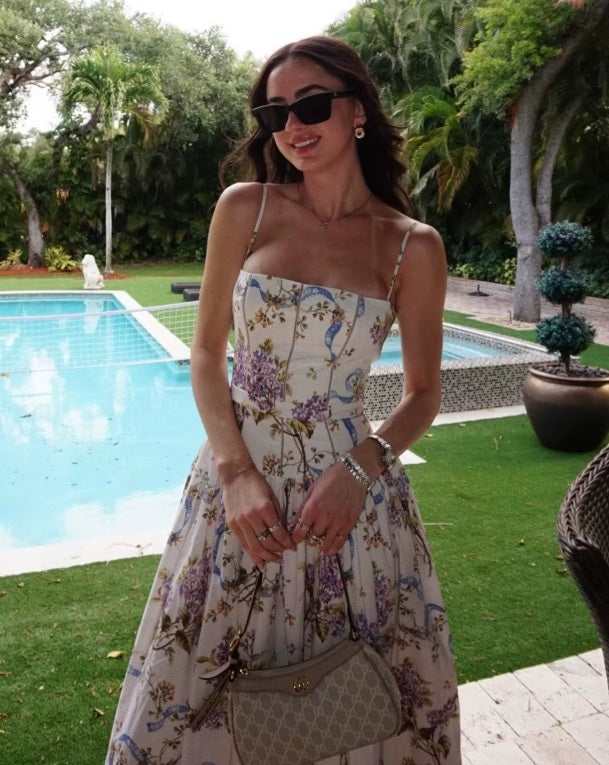 Lady Catherine High Waist Pleated Long Dress