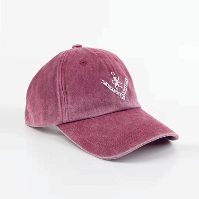 Byron Becquer burgundy washed cotton cap