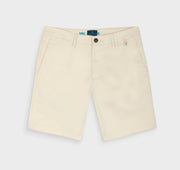 Classic off-white cotton Bermuda shorts