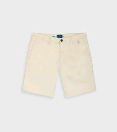 Classic off-white cotton Bermuda shorts
