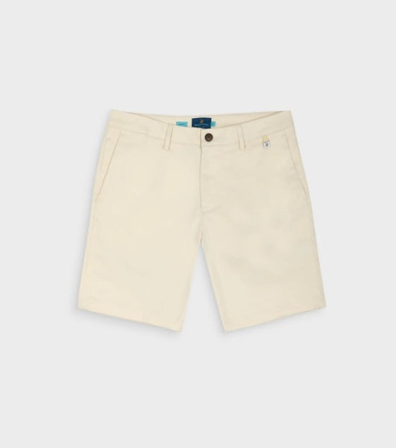 Classic off-white cotton Bermuda shorts